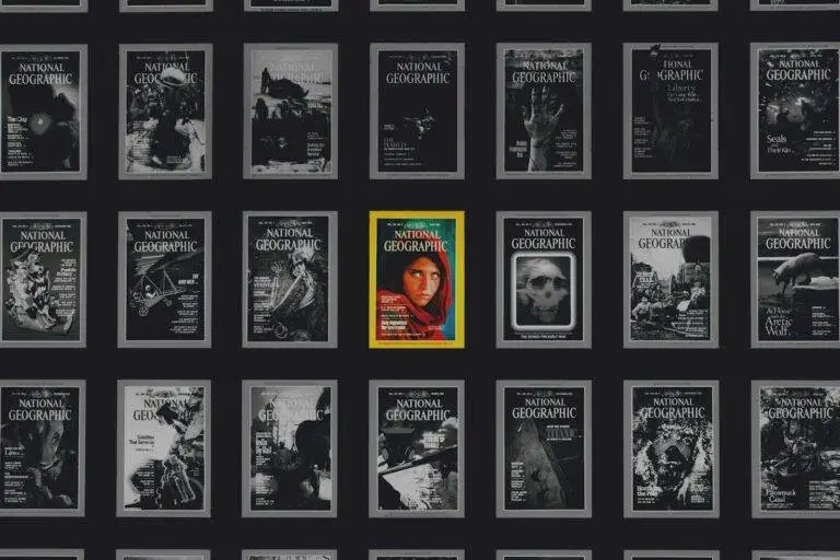 a series of black and white covers of magazines